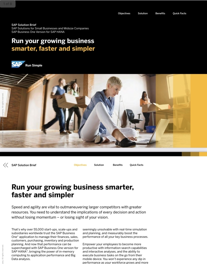 SAP Business One HANA Solution Brief